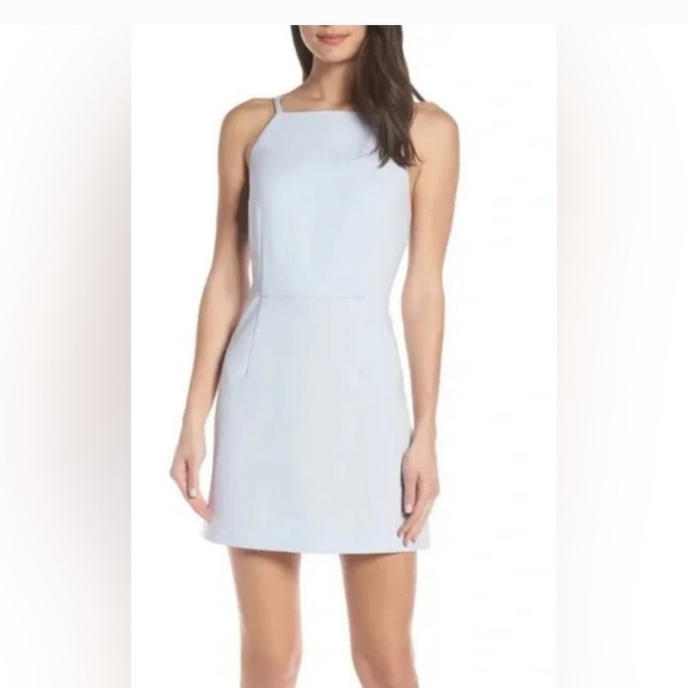 French Connection Whisper Square Neck Mini Dress SZ 6 EUC